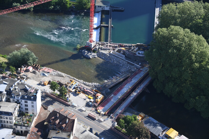 Travaux sur le barrage